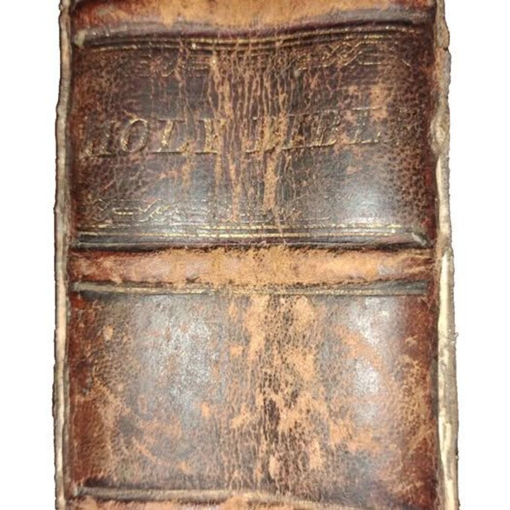Wadsworth Family Bible M&E Phinney Stereotype Ed 1827 Leather Bound New Haven,CT